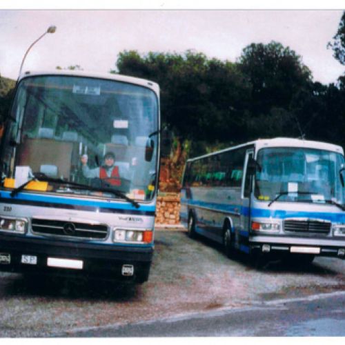 Flota de autobuses antiguos